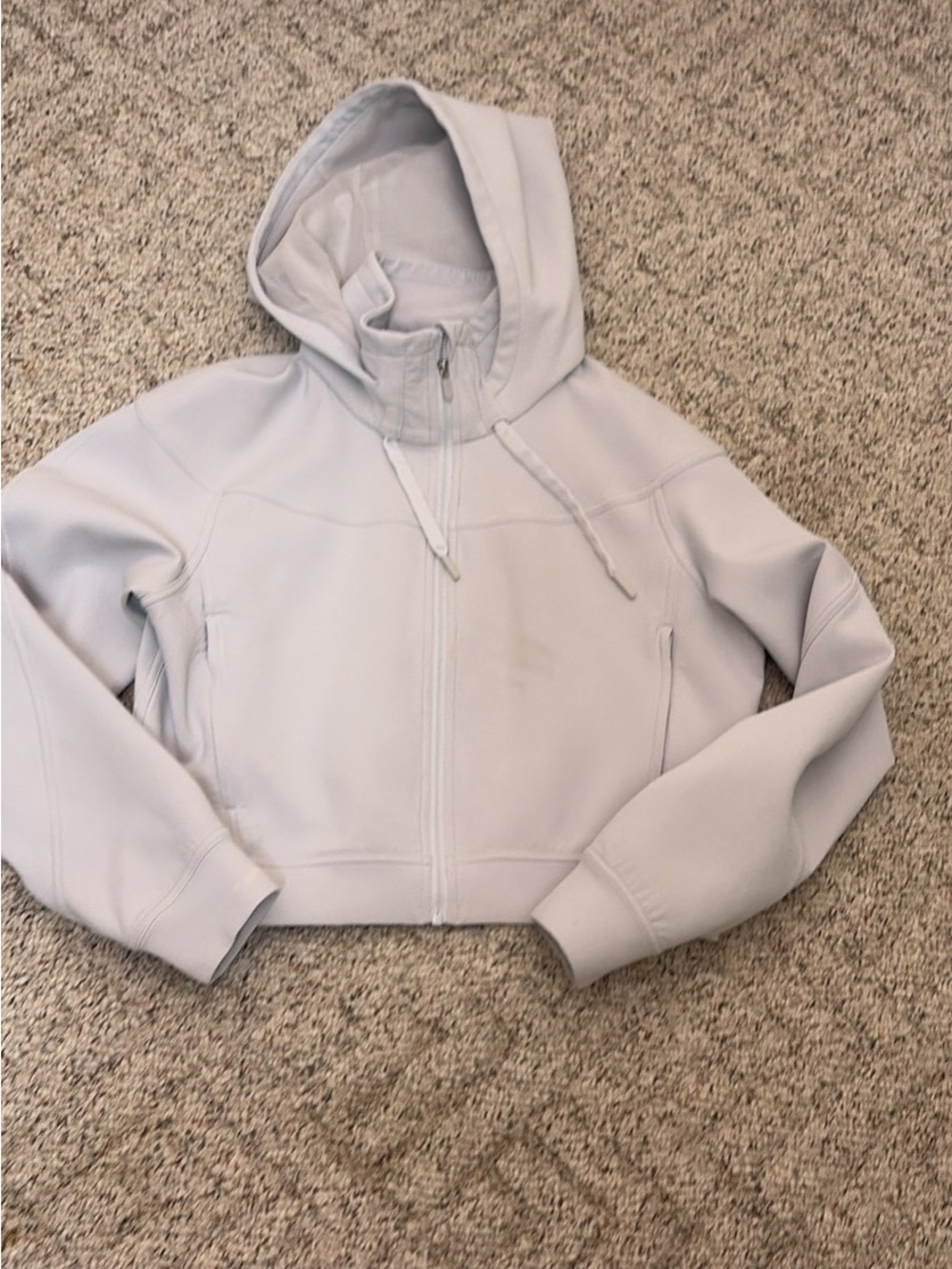 lululemon athletica Light Blue/Green Cropped scuba Hoodie Jacket - Picture 4 of 8